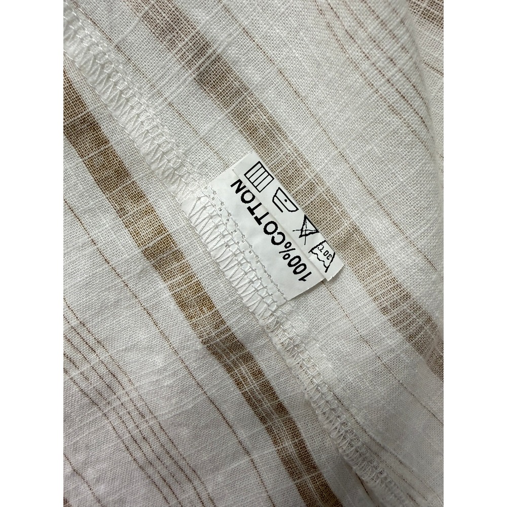 Morrisday The Label Undivided Striped Tank Top 100% Cotton Costal White Tan 6 S - Picture 4 of 8